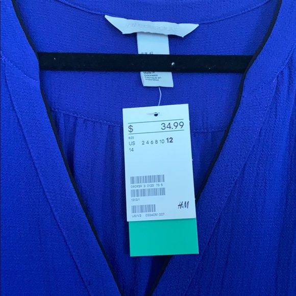 Beautiful royal blue H & M dress size 12 - Picture 2 of 6